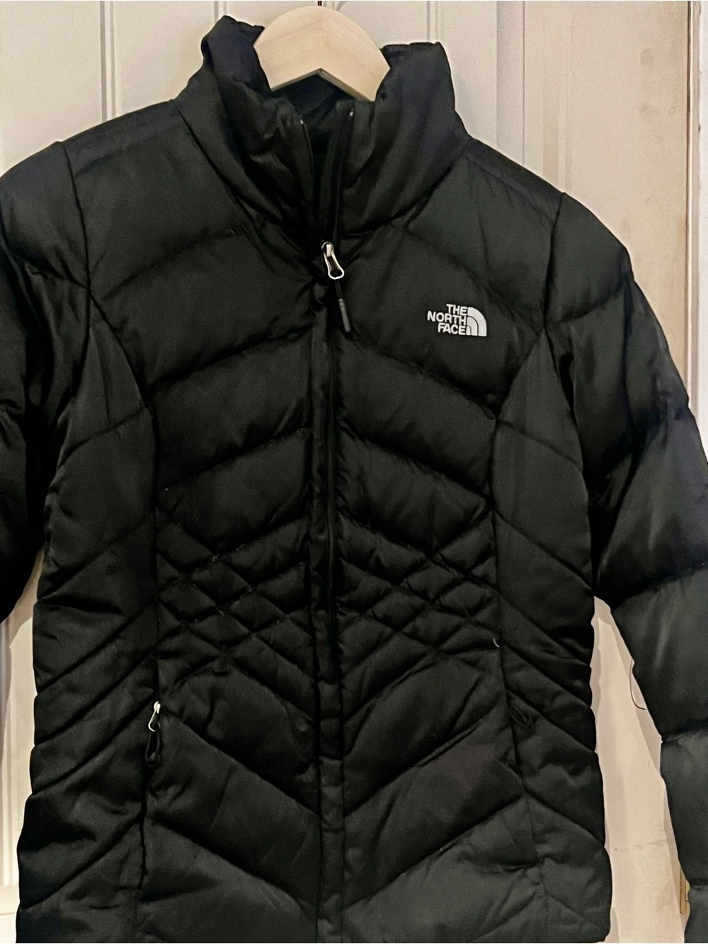 The North Face Black Puffer Jacket with Holographic Tag
